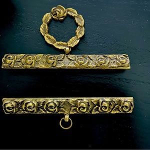 Corona tapestry bell pull solid BRASS